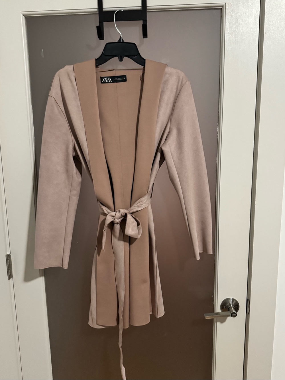 Zara Blush Hooded Wrap Cardigan
